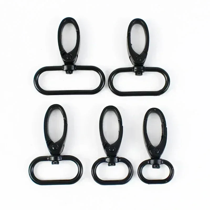 50Pcs Metal Strap Buckles Swivel Lobster Clasp Bag Webbing Trigger Snap Hooks Handbag Carabiner Hangers DIY KeyChain Accessories