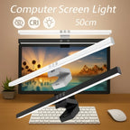 50cm LED Monitor Light Bar Screen Hanging Lamp, Dimmable Eye Care, White/Black