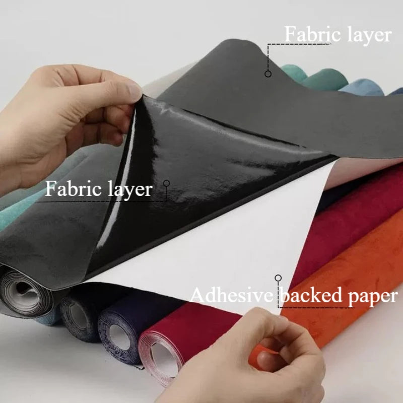 200x150cm Upgrade Large Size Suede Leather Four-sided Elastic Self-adhesive Leather for Car Interior Jewelry Box Leather Sticker