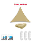 Green Waterproof Triangular Sunshade Sail Sunscreen Cloth Rainproof Awning for Balcony Courtyard Outdoor Shade Solution