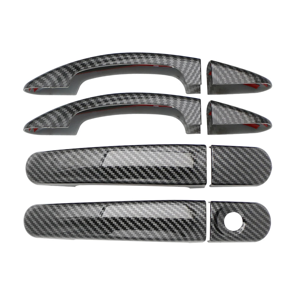 Door Handle Cover for Ford Focus 2 MK2 2005 - 2011 Focus 3 MK3 2012 - 2018 Car Door Handles 4Pcs Carbon Fiber Sticker Trim