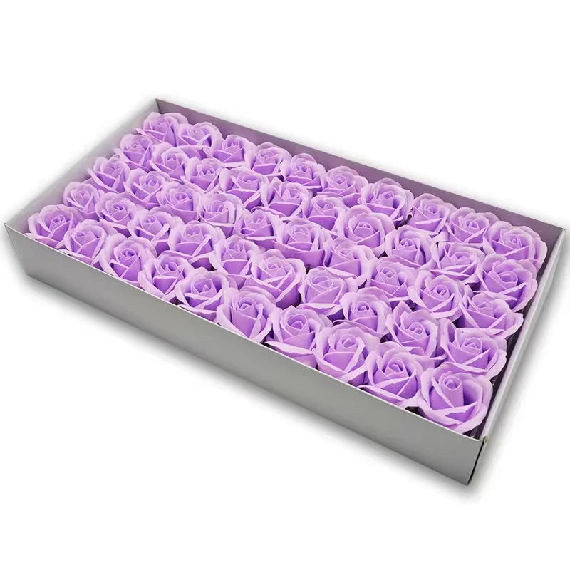 50pcs/lot Artificial Flower Roses Heads Dia4.5cm Beauty Wedding Valentine's Day Gift Roses Bouquet Home Party Decoration Flowers