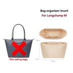 Bag organizer insert for Longchamp bag nylon material super strong fit bag support handbag insert bag accessories