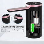 Water Dispenser for 2-5 Gallon Bottle, LED Display Touch Button 3 Quantitative Drinking Water Pump,Type C Charging Water Pump