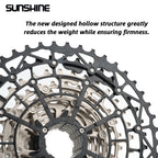 SUNSHINE MTB cassette freewheel HG sprocket carbon steel 10/11/12/13 speed 11T-40T to 11T-52T