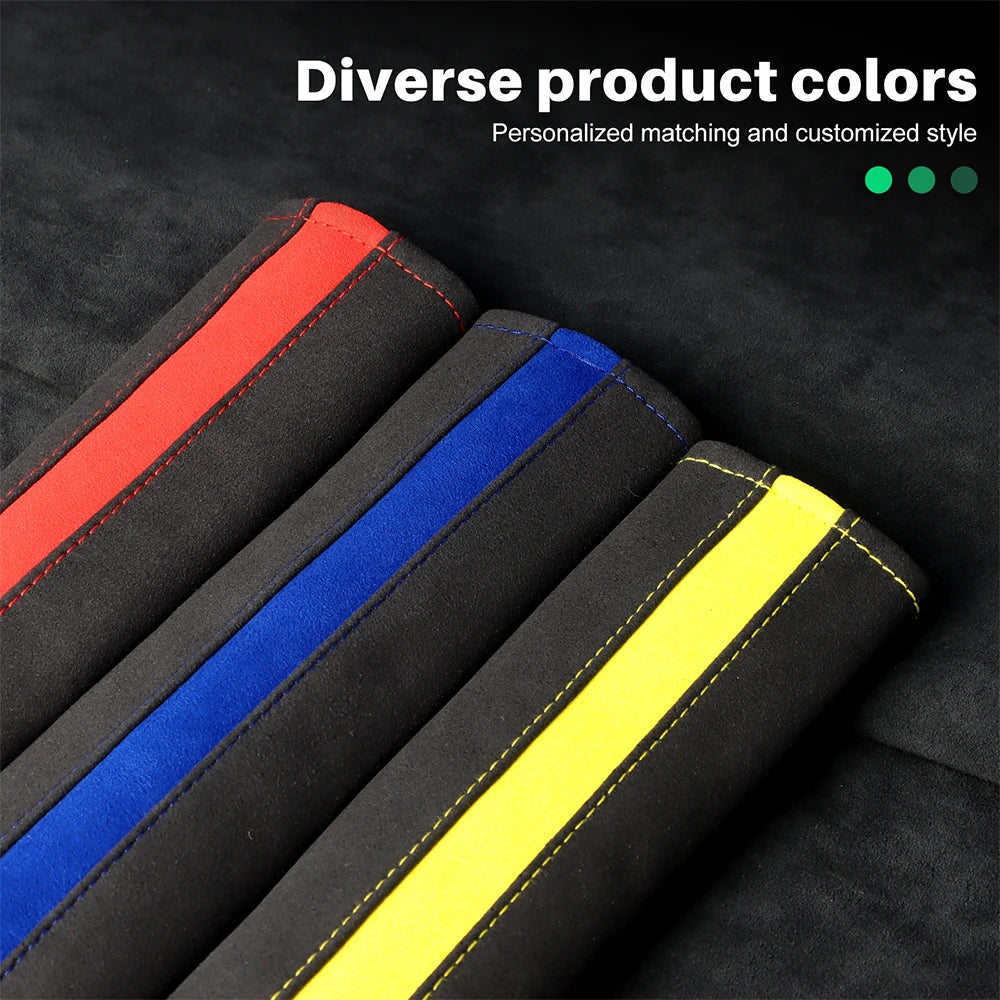 Top Suede For Subaru BRZ Toyota 86 2013-2021 2022 2023 2024 2025 Car Safety Belt Buckle Seat Belt Cover Shoulder Pads Protector