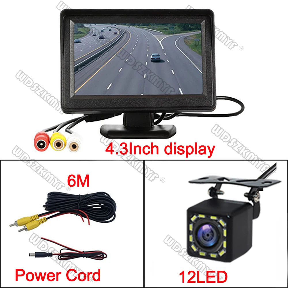 Easy Installation 4.3Inch or Rear View Camera Monitor Screen Reversing Camera for Car Parking Parking System Camera for Vehicle