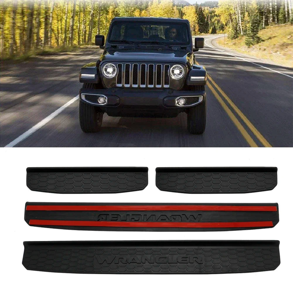 Jeep Wrangler JL 2018-2019 Door Sill Entry Guard Protector Plates, 2 or 4 Door