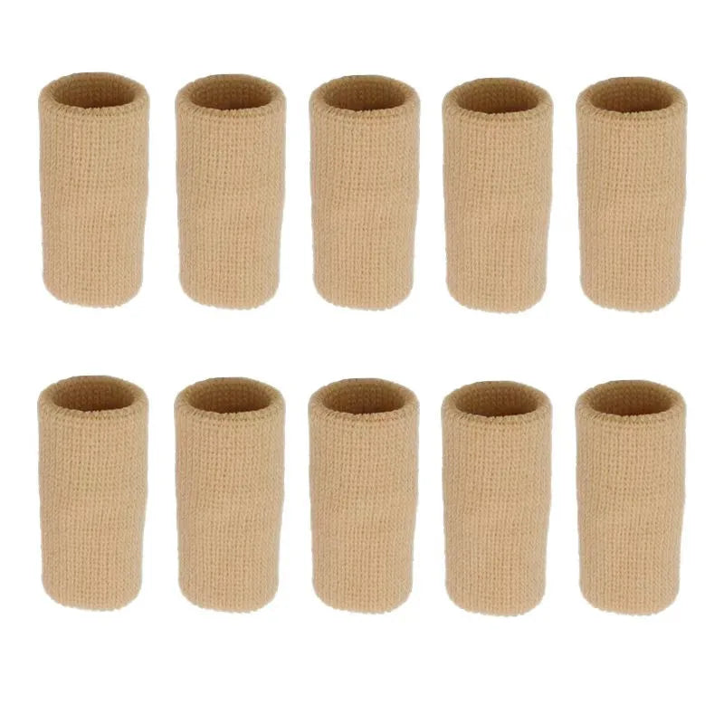 10PCS Elastic Sports Finger Sleeves Arthritis Support Finger Guard Outdoor Gym Basketball Volleyball Finger Protection Corrector