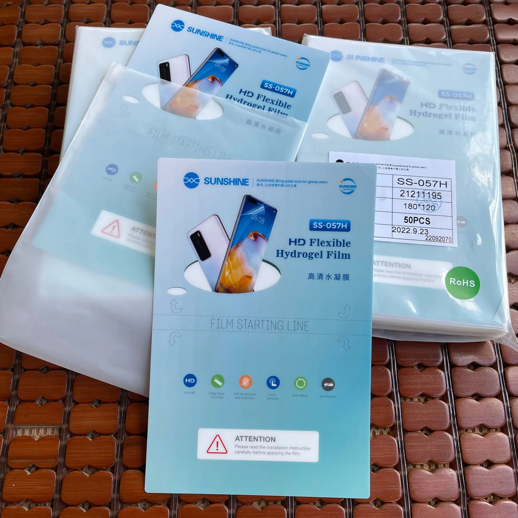 50Pcs Pelicula Hidrogel Film Flexible Hydrogel Hydro dipping Sheet TPU Soft Matte Privacy Blue Sunshine Cutting Machine Plottter