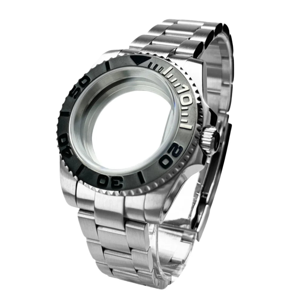 40mm 200m Waterproof NH34 NH35 NH36 Watch Case Accessories for Oyster Band SUB Watch Maker 120clicks BGW9 blue lume Bezel