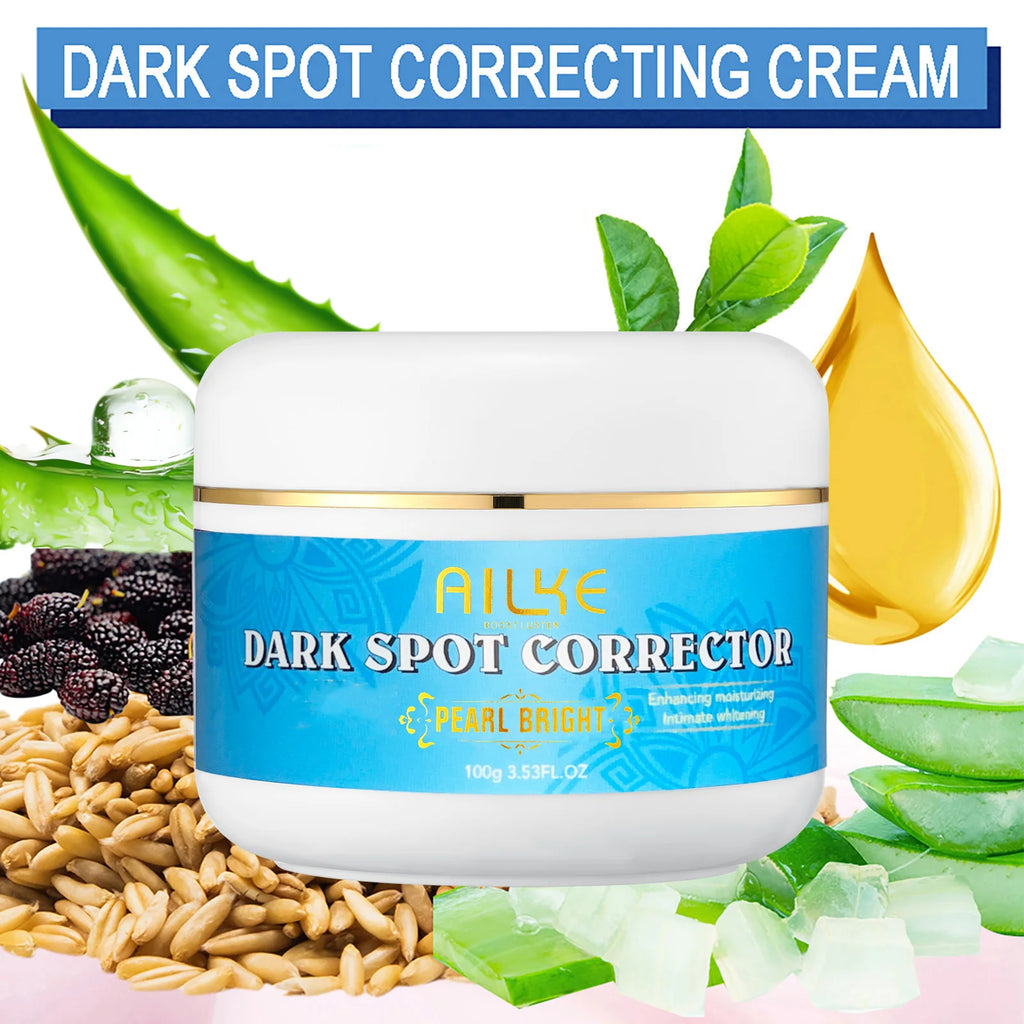 AILKE Organic Shea Butter Oil Whitening Cream, Brightening, Moisturizing, Smooth Nourish, Soften Skin, for Face, Body, 100ml