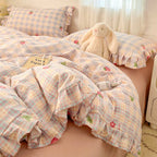 Bonenjoy Lace Duvet Cover Printed Home Quilts Cover Ruffles Comforter Covers Adults Kids Room Bedding (Pillowcase Need Order)