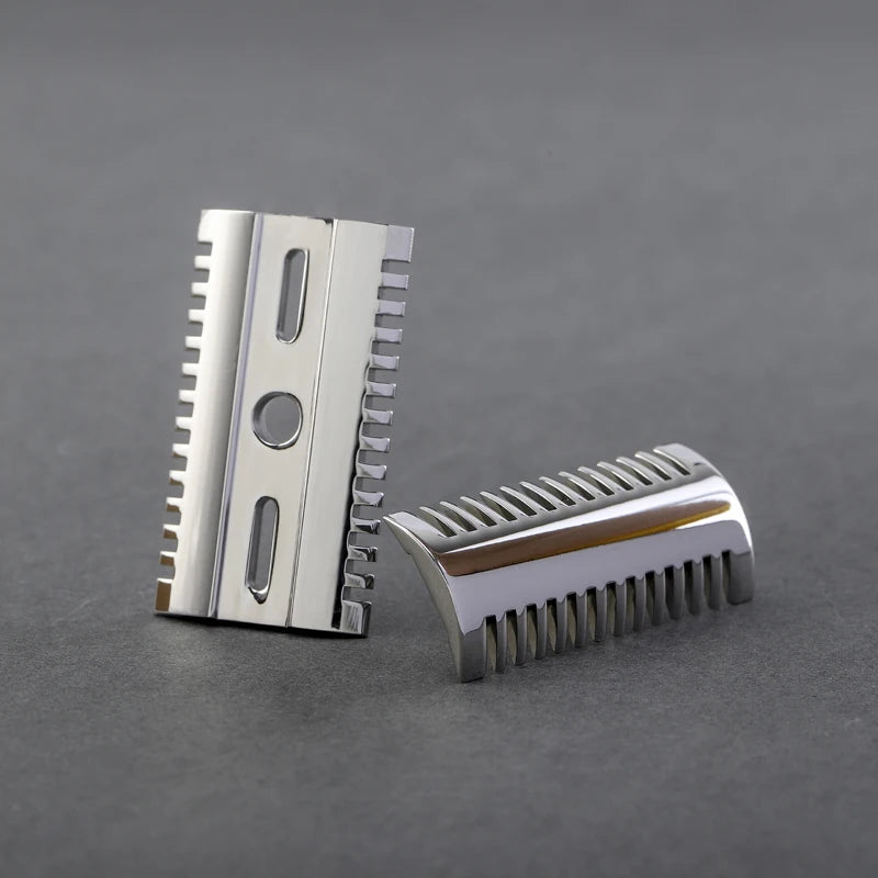 Yaqi Safety Razor Head, 316 Stainless Steel Polished Melon Design