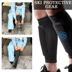 Ski Shin Guard Sleeves Pair, EVA Padded Anti‑Shin Bang Boot Bite Relief, Impact‑Absorbing Calf Protector for Skiing Snowboarding
