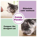 Silvervine Powder, More Attractive than Catnip for Cats, 100% Silver Vine Gall Fruit Powder, Silvervine Cat Toy for Indoor Cats