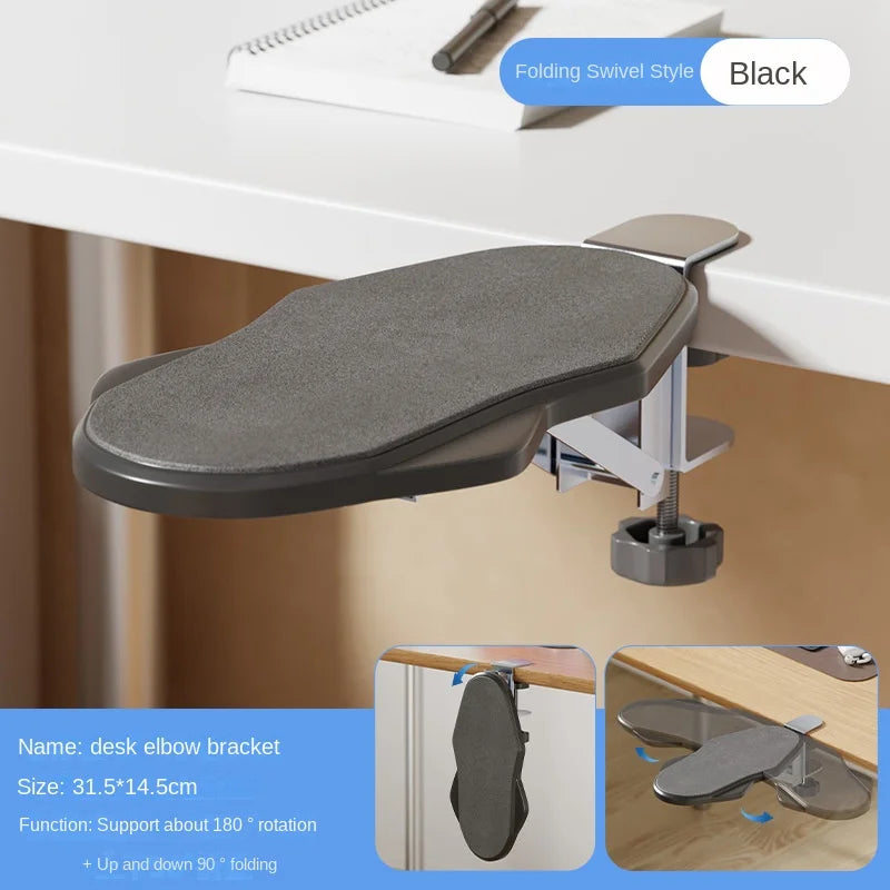 Foldable Ergonomic Computer Desk Arm Rest Pad Wrist Rest Support For Keyboard Armrest Extender Rotating Mouse Pad Holder Rack