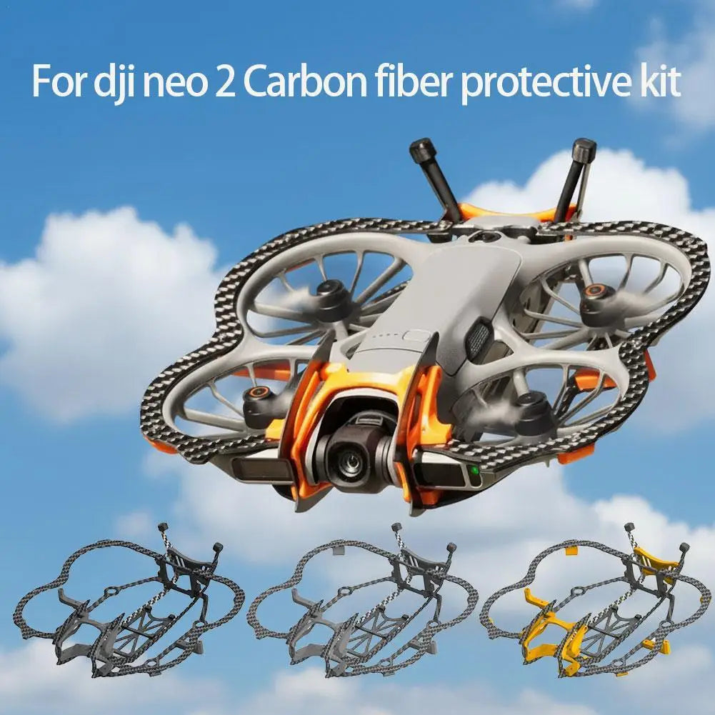 DJI Neo 2 Carbon Fiber Protective Armor Kit Anti-Fall Full Guard Set, Black