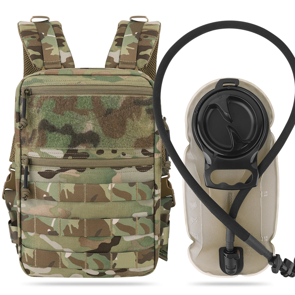 KRYDEX 500D Tactical 50 oz Hydration Backpack Modular 1.5L Water Bladder Bag Pack Hunting Outdoor Hiking Accessories