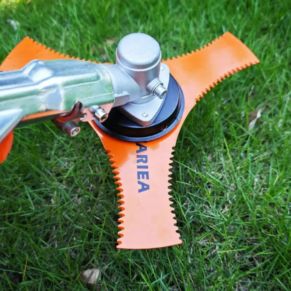 Manganese Steel 3-Tooth Lawn Mower Cutter Blade, Quenched Steel, Style A/C