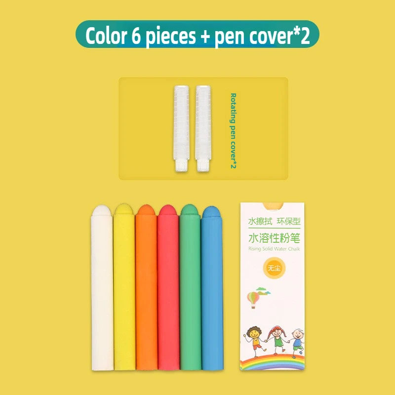 48/6 PCS Dust Free Solid Non-toxic Water Chalk Whiteboard Blackboard Drawing Pens Colorful Chalk Markers Office School Supplies