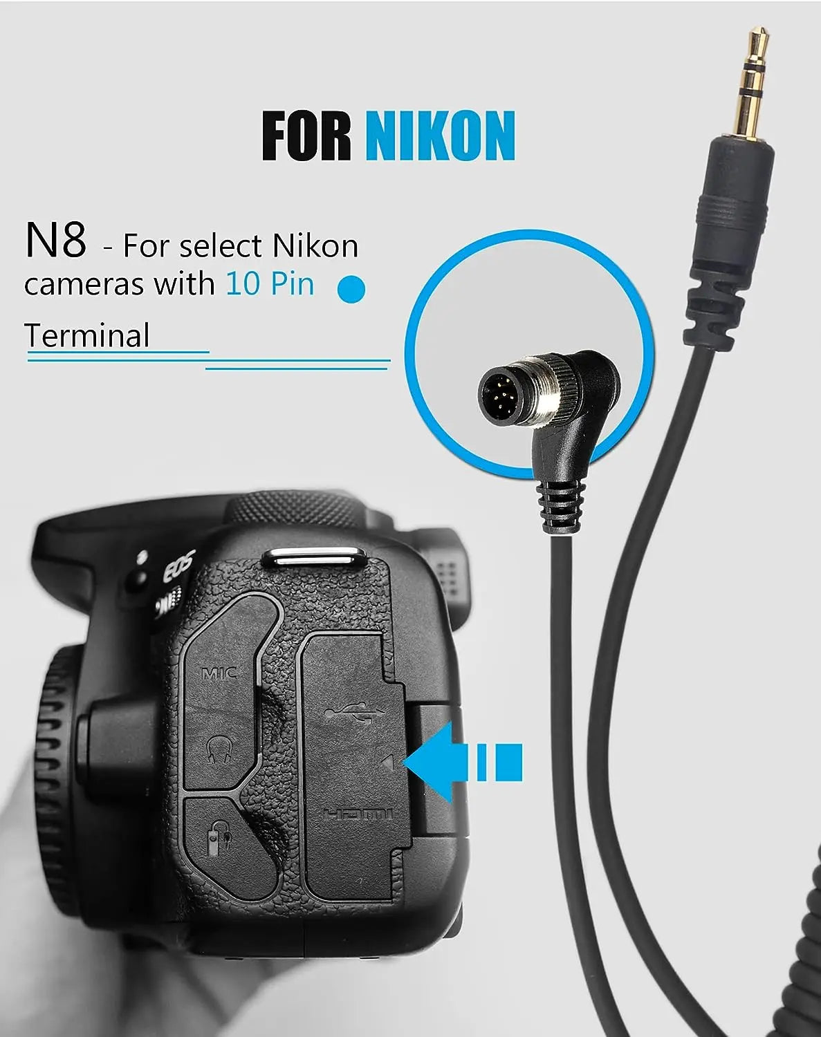 AODELAN WTR-2 Wireless Timer Remote Intervalometer Shutter Release for Nikon 10-Pin