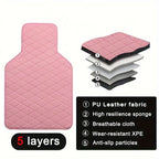 4-piece waterproof PU leather car floor mat - durable and fashionable, all-weather protection, easy to clean, enhances interior