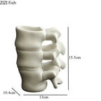 Vertebrate Model Ceramic Vase Flower Arrangement Coffee Cup Milk Mug Pen Holder Hydroponic Vase Water Cup Flower Vases Ornament
