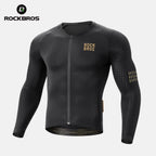 ROCKBROS Cycling Jersey Spring Autumn Lightweight High Elasticity Long Sleeve Bicycle Jersey Wicking Breathable MTB Bike Jersey