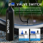 CYCLAMI Tubeless Tire Inflation Tank 1.3L Mountain Road Bike Inflator Tyre Air Bottle Tire Booster Vacuum Tire Tank Cylinder