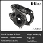 CNC MTB Stem 31.8 Ultralight Handlebar Stem 35mm Aluminum Alloy Road Mountain Bike Bridge Cycling Short Stem Bicycle Accessories