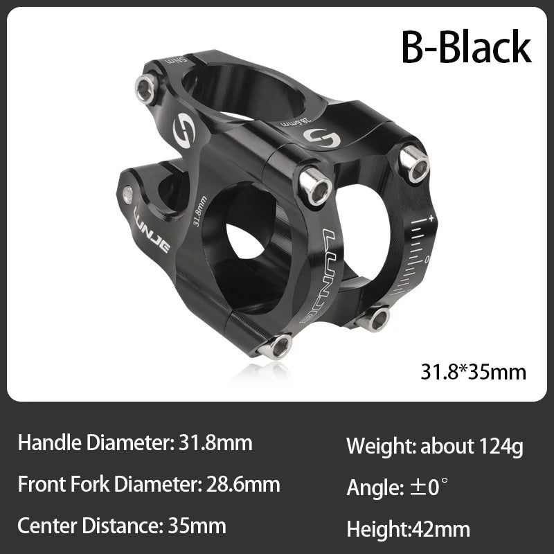 CNC MTB Stem 31.8 Ultralight Handlebar Stem 35mm Aluminum Alloy Road Mountain Bike Bridge Cycling Short Stem Bicycle Accessories