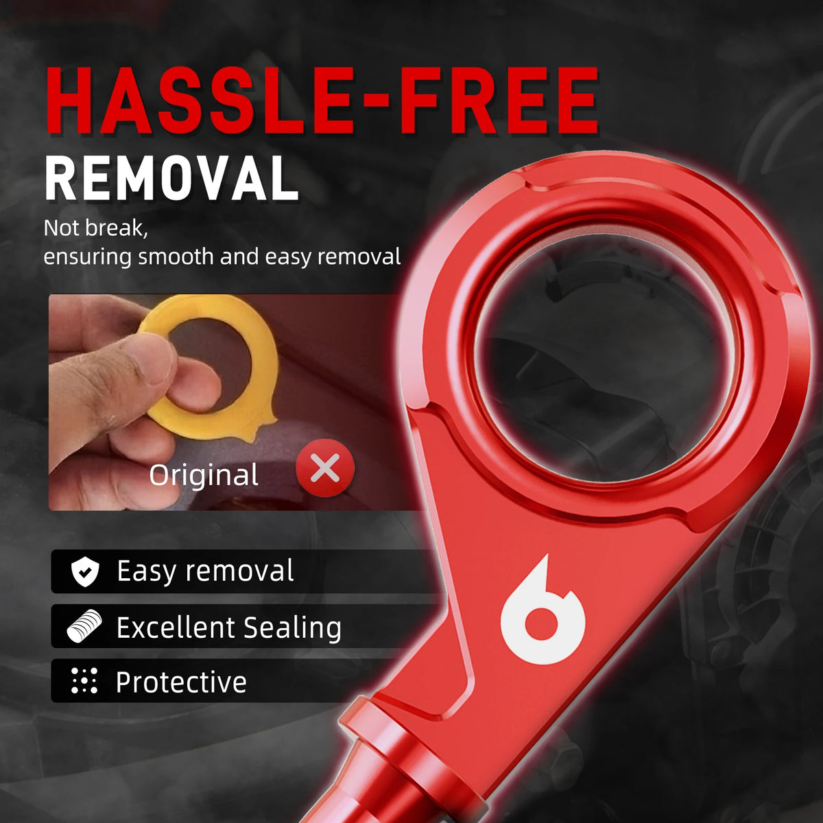 BEVINSEE Oil Dipstick Handle for EA211 1.0TSI 1.4TSI, for Audi A1 A3 Q2 Q3, for VW Golf MK7,for SEAT Ibiza, Replace 04E115611AC