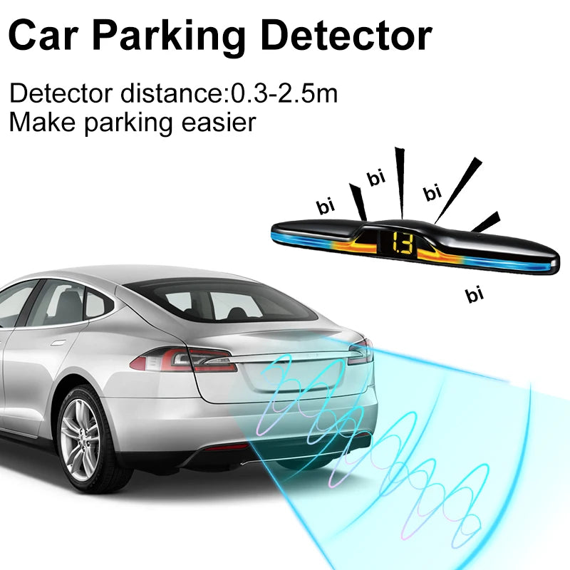 FirstSafe Factory New Mood Light LED Parking Sensor System Reversing Radars System Backlight Parktronic