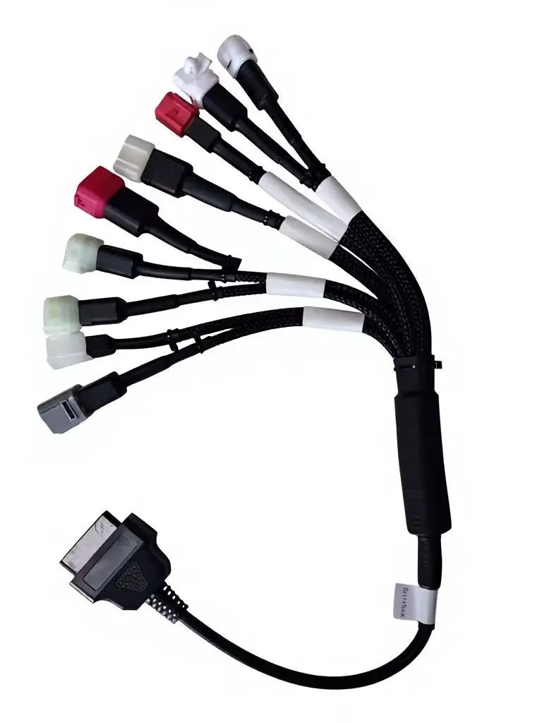 BS6 8-in-1 Motorcycle OBD Cable Extension Harness, Euro4 Diagnostic Adapter for Suzuki Honda Yamaha Kawasaki