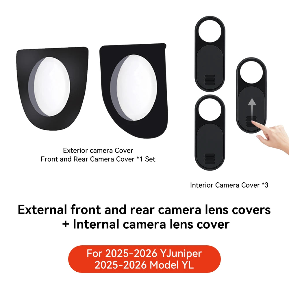 YZ For Tesla Model Y Juniper YL 2025 Front rear Bumper Camera Lens Guard Protective Cover Scratch Resistant Anti-stain