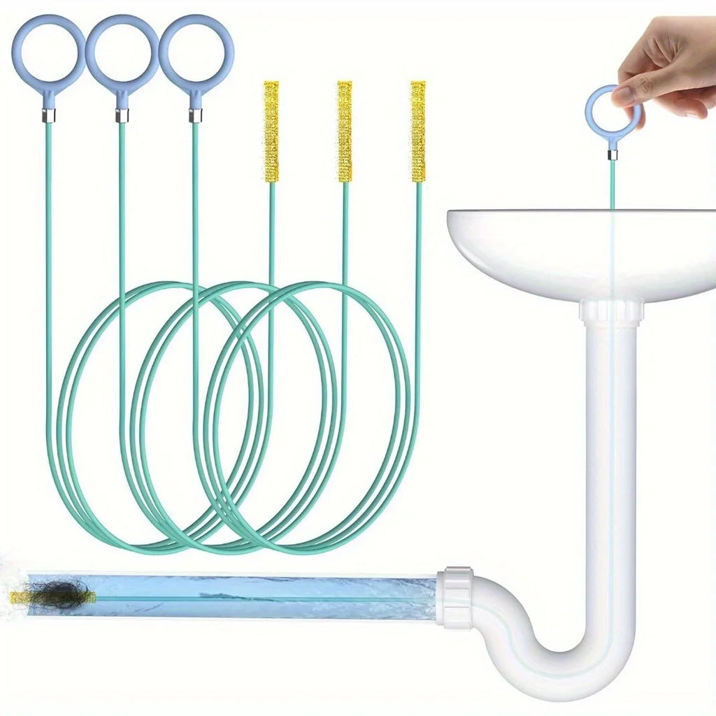 Drain Snake Hair Clog Remover Tool, Anti-Break Metal with Nylon Coating Sink Snake, for Bathroom Sink, Tub, Shower, Pipe Drain