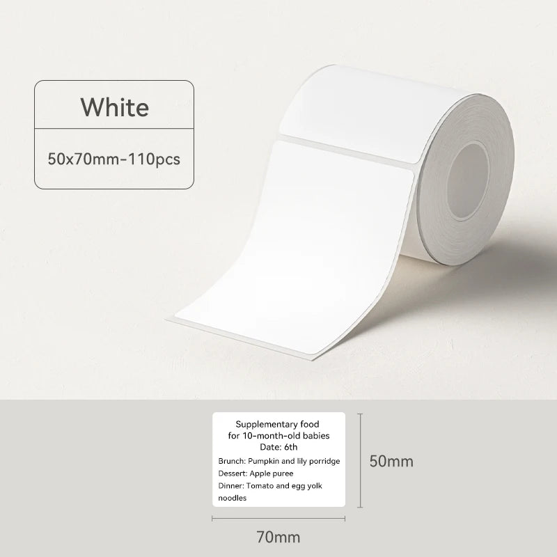 NIIMBOT B21/B1/B3S White Thermal Label Sticker Paper Printable 20-50mm