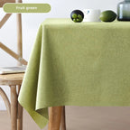 Rectangular Tablecloth Cotton And Linen Tablecloth Waterproof Oil-Proof Solid Color Cover Towel Home Dining Table Decoration
