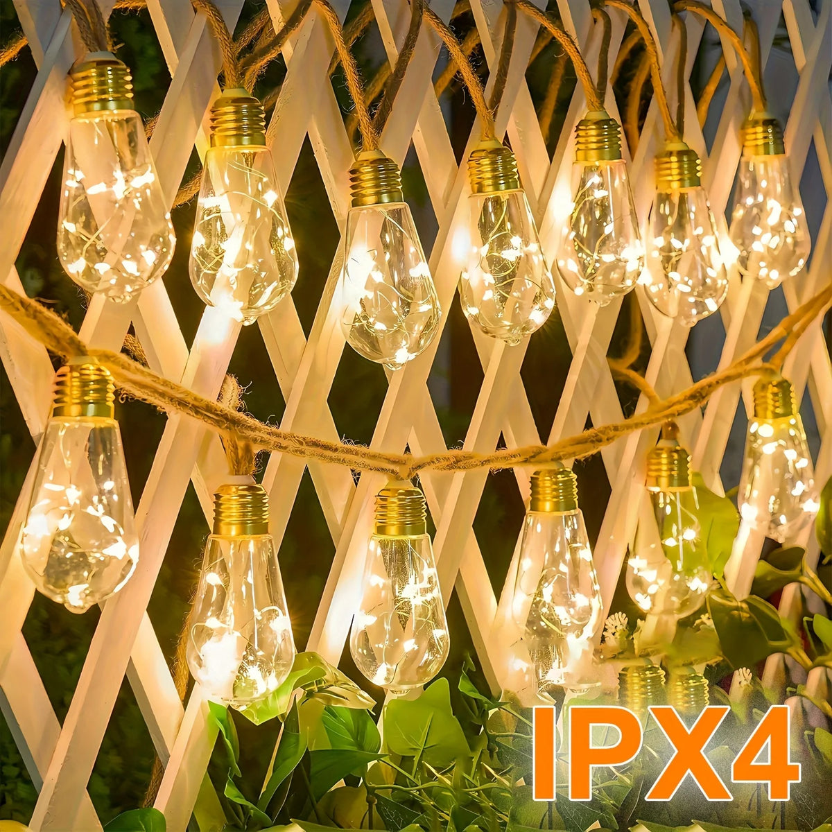 15/10 Bulbs Solar Outdoor String Lights, Fairy String Lights, 8 Modes Courtyards Gardens, Parties, Camping Christmas Decorations