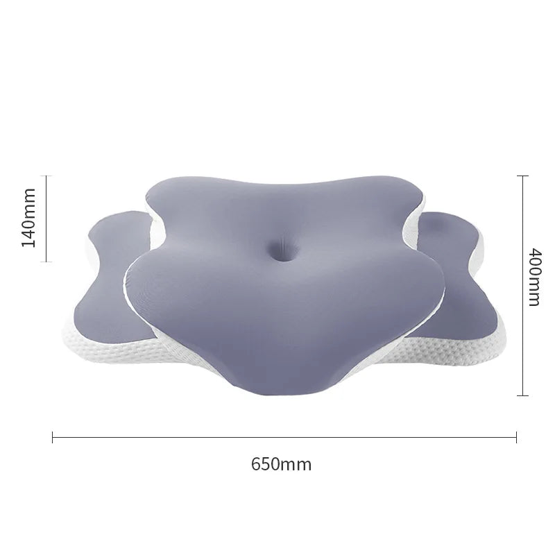 Ergonomic Cervical Pillow Memory Foam Pillow Neck Pain Relief Comes With Ice Silk Pillowcase Adjustable  For Back Side Sleepers