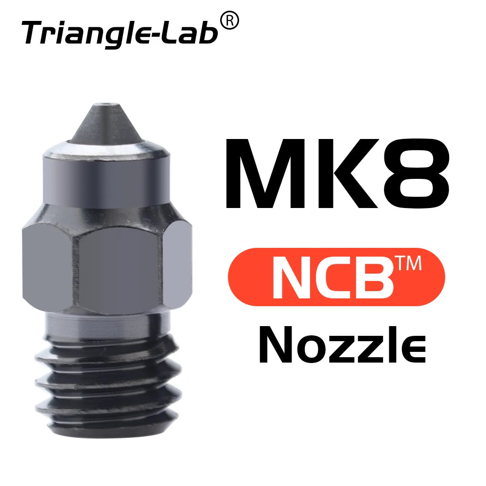 Trianglelab NCB™ Nozzle V6 VOLCANO MK8 DLC Bimetal Hardened Steel Copper Alloy Diamond-like coating  Wear Resistant for voron3D
