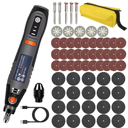 8500r-21000rpm USB Cordless Rotary Tool Dremel Mini Drill Engraving Pen Electric Mini Wireless Drill Accessories DIY Set