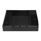 Barber Clipper Organizer Tray, Salon Hair Trimmer Holder with Comb Slots, Desktop Electric Hair Clipper Storage Keeper for Hairc