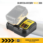 DCB112 Battery Charger For Dewalt 10.8V 12V 14.4V 18V 20V DCB206 DCB205 DCB204 DCB203 DCB120,DCB107 DCB115 DCB105(No battery)