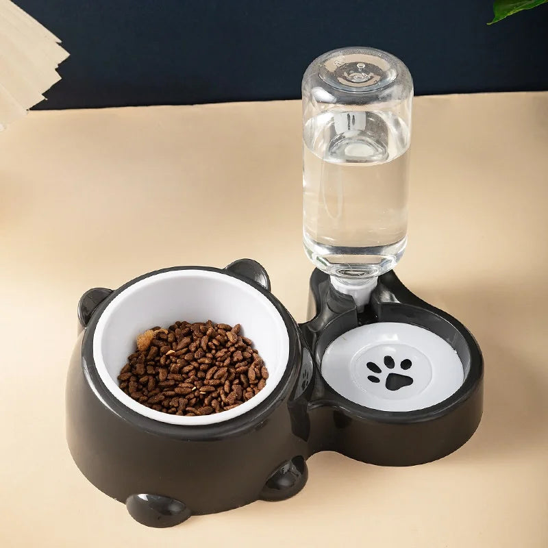Cat Bowl 2-in-1 Drinking Water Dog Food Pot Water Bowl Rice Pot Pet Supplies Cat Bowl Pet Drinking Water Feeding Integration
