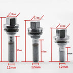 4pcs M12x1.25 wheel lug bolts flat seat washer silver, extra long thread 35-45mm for Peugeot 206 307 308 407 408