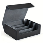 Trading card storage box, can hold 1800+ single decks, magnetic closure PU leather card box, fits for TCG,Yugion cards