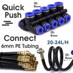 30-5m 1/4" 4/6mm Misting Cooling System 360° Free-bend Adjustable Nozzle Atomizer Sprayer for Outdoor Garden Irrigation Watering