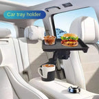Car Cup Holder Expander Multi-Function Drink Holder with Food Table 360-Degree Adjustable Base Tray for Snack
